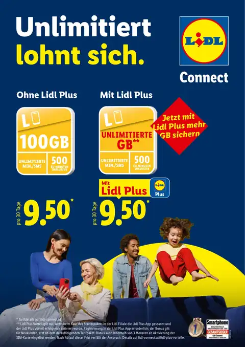 Lidl Connect · Unlimitiert lohnt sich.