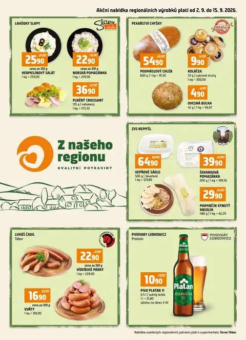Z našeho regionu kvalitní potraviny · Tábor