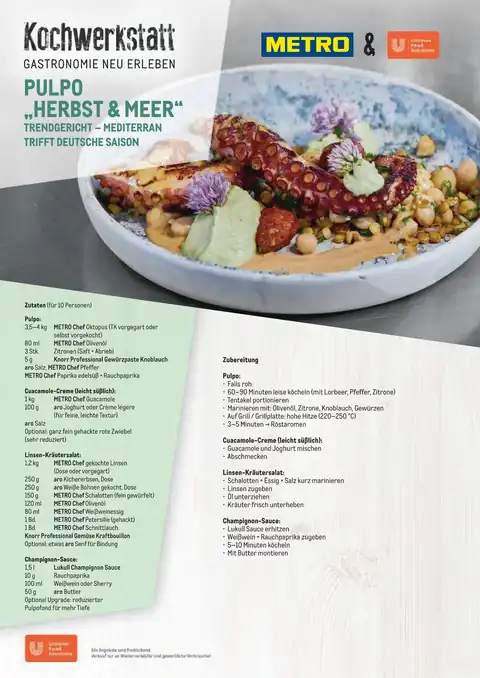 METRO DE - Kochwerkstatt Pulpo „Herbst & Meer“