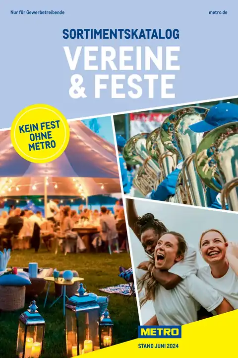 METRO DE - Sortimentskatalog Vereine & Feste