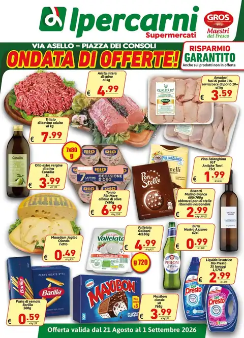 Ipercarni · Ondata di offerte · via Claudio Asello