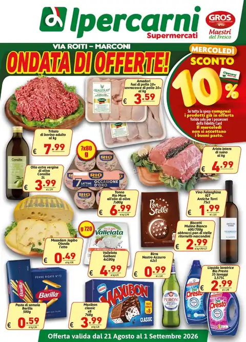 Ipercarni · Ondata di offerte · Roiti
