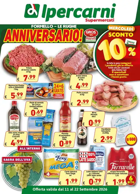 Ipercarni · Anniversario Gros · Formello