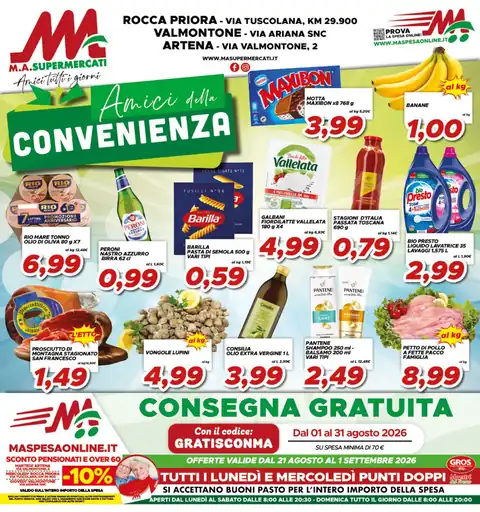 MA Supermercati · Valmontone · Artena · Rocca Priora