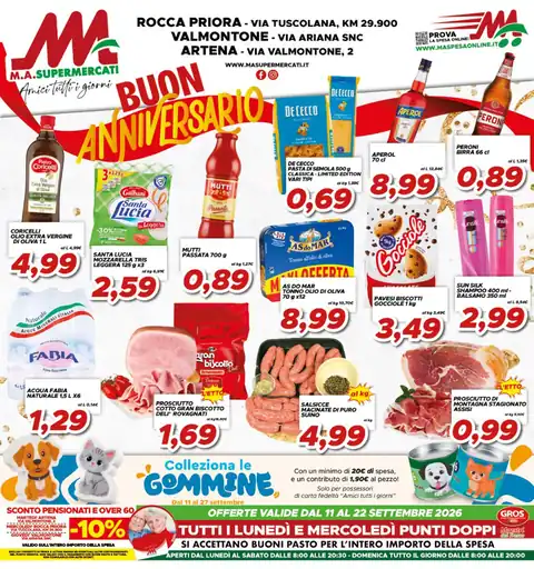 MA Supermercati · Valmontone · Artena · Rocca Priora