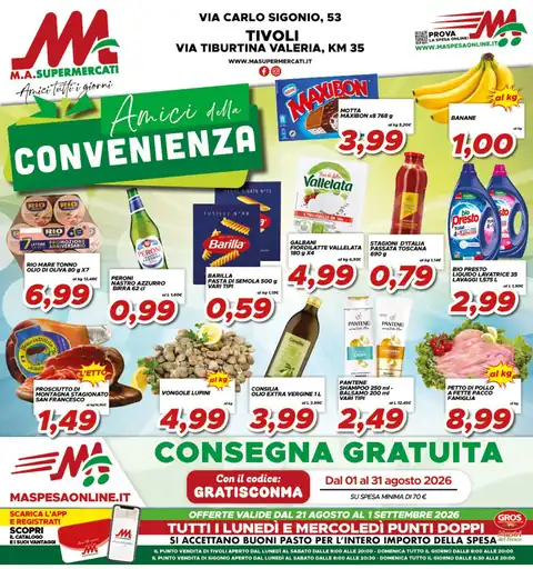 MA Supermercati · Sigonio · Tivoli